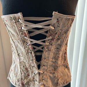 Floral Lace-Up Corset women’s Small